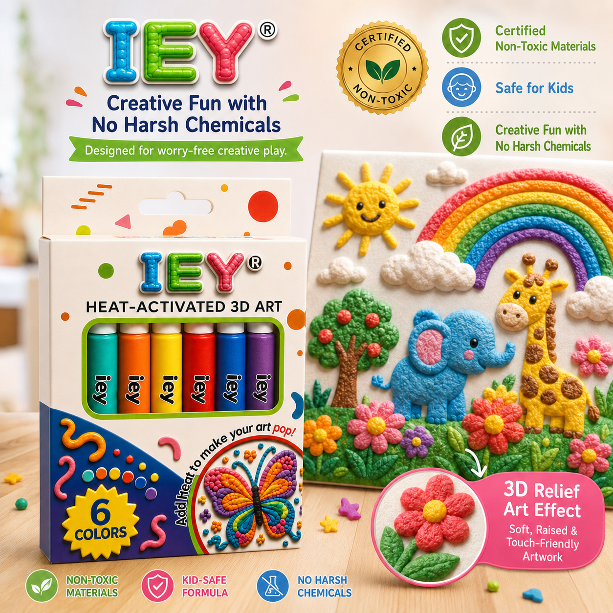 Last Day Promotion 50% OFF|🖍️IEY®3D Relief Art Pen – Turn Flat Drawings Into Touchable 3D Art🪄
