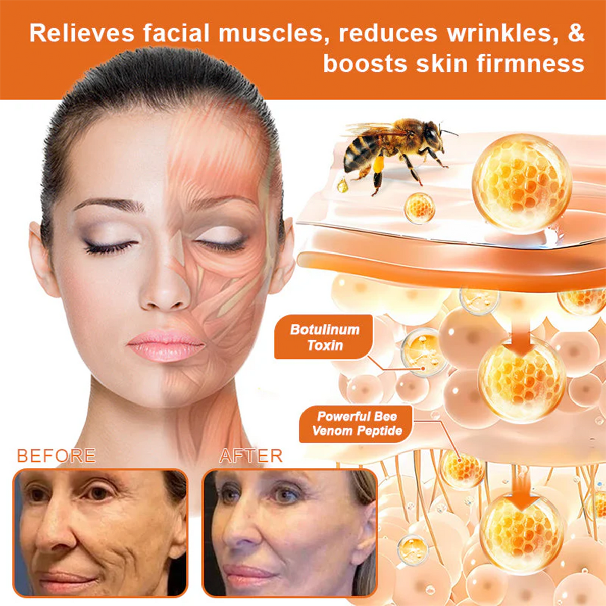 🔥Official Brand Shop丨Pureluxo® Bee venom Pro Comprehensive Cream—Tightening for Skin Types