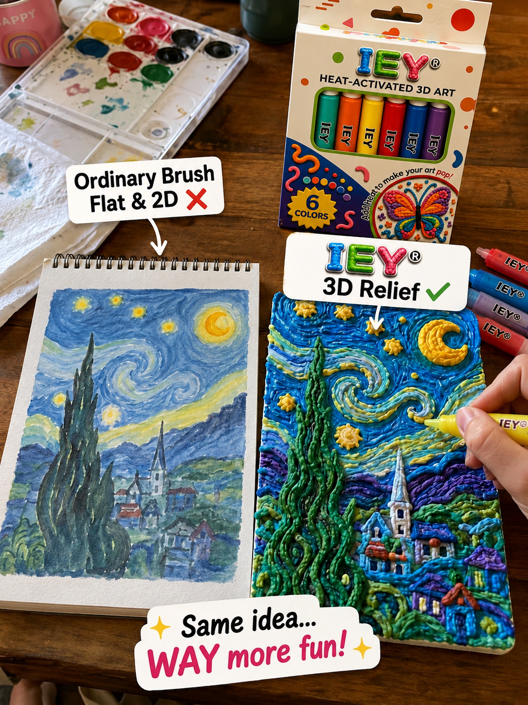 Lauren's raised textured masterpiece created with IEY pens